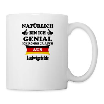 Geschenk Genial komme aus Ludwigsfelde - Tasse - Weiß - Rechts