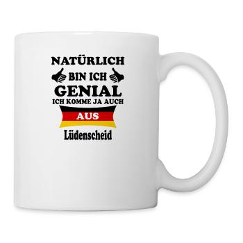 Geschenk Genial komme aus Lüdenscheid - Tasse - Weiß - Rechts