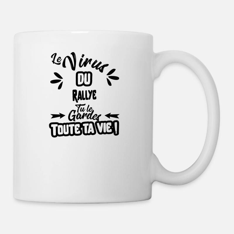 Le virus du Rallye cadeau - Mug blanc - blanc