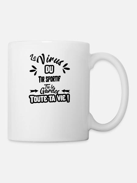 Le virus du Tir sportif cadeau - Mug blanc - blanc