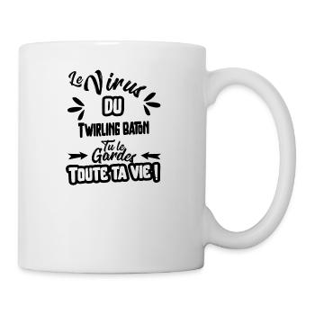 Le virus du Twirling baton cadeau - Mug blanc - blanc - Droite
