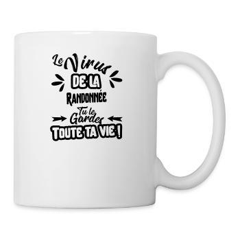 Le virus de la Randonnée cadeau - Mug blanc - blanc - Droite
