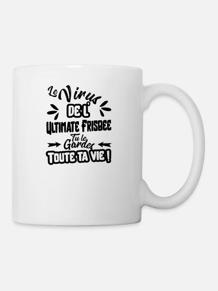 Le virus de l' Ultimate Frisbee cadeau - Mug blanc - blanc