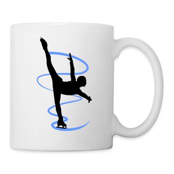 Eiskunstlauf Schlittschuhlauf Eis Figuren Tanz - Tasse - Weiß - Rechts