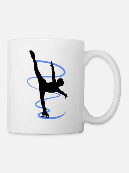 Eiskunstlauf Schlittschuhlauf Eis Figuren Tanz - Tasse - Weiß