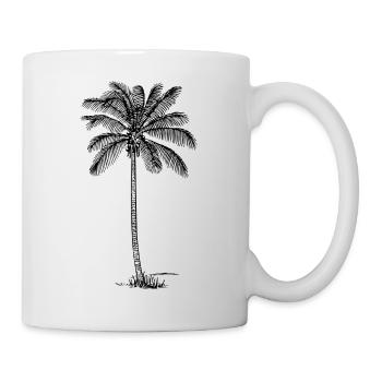 Palme - Tasse - Weiß - Rechts