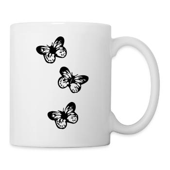 falter schmetterling - Tasse - Weiß - Rechts