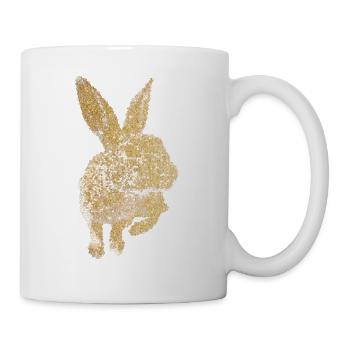 RABBIT MOSAIC gold - Mug - white - Right