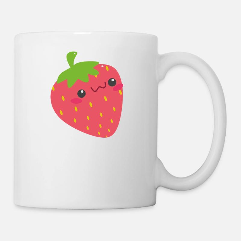 Erdbeere - Tasse - Weiß