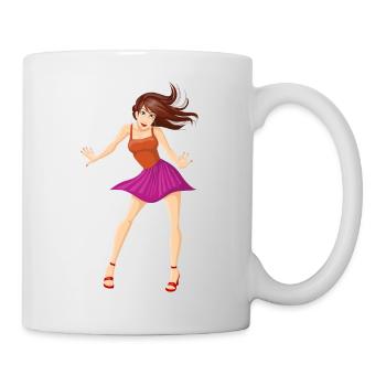 fille Mädel danse - Mug blanc - blanc - Droite