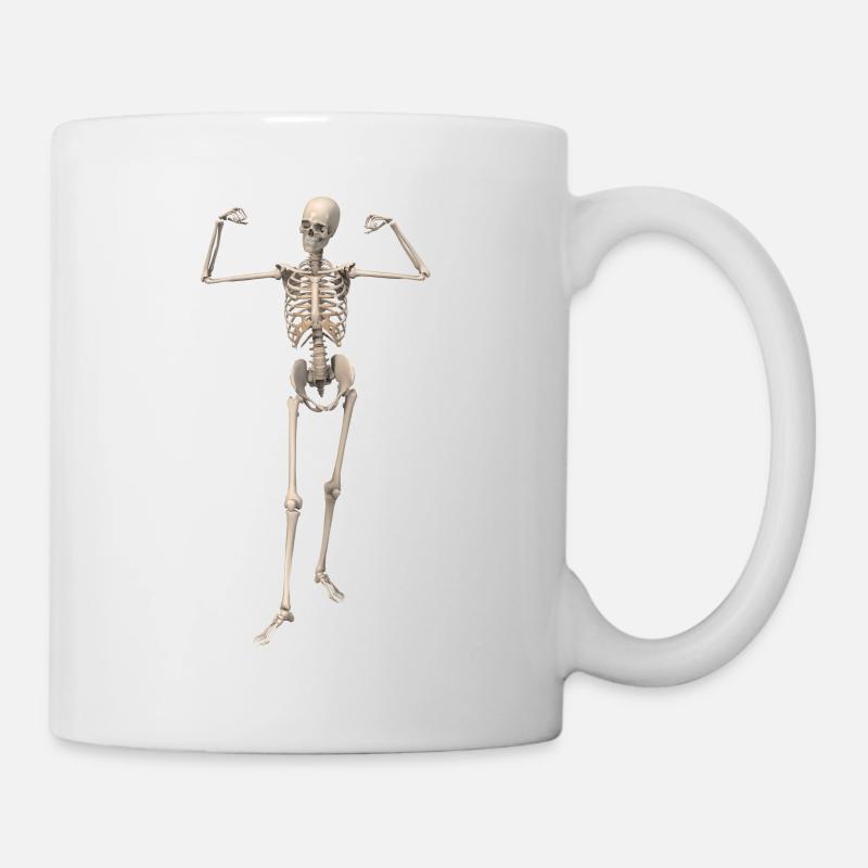 skeleton bone man - Tasse - Weiß