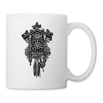 Cuckoo Clock watch drawing tattoo gift - Mug - white - Right