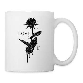 Love You Rose - Tasse - Weiß - Rechts