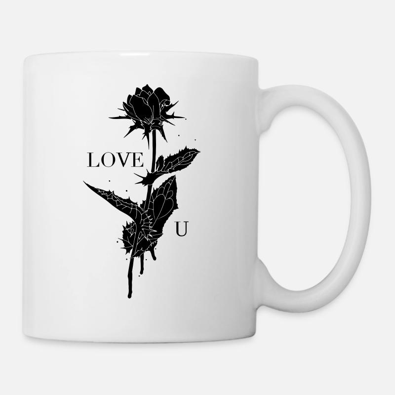 Love You Rose - Tasse - Weiß