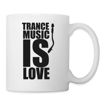 TranceMusicIsLoveblack - Tasse - Weiß - Rechts