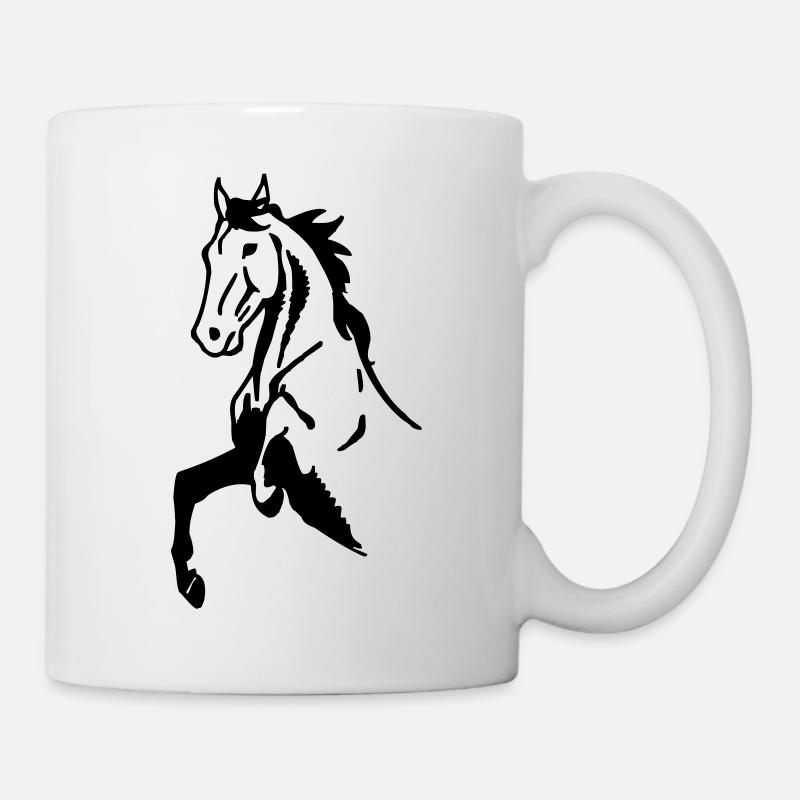Cheval cabré - Mug blanc - blanc