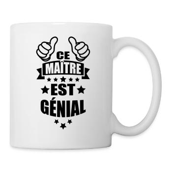 ce maître est génial - Mug blanc - blanc - Droite