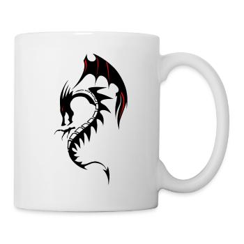 dragon tribal tattoo shape 20042 x - Mug - white - Right