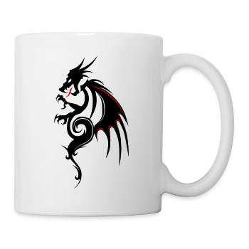 dragon tribal tatouage forme 2004 uuu w - Mug blanc - blanc - Droite