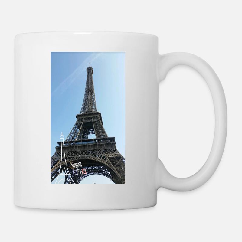 Tour Eiffel France Paris photo idée cadeau - Mug blanc - blanc