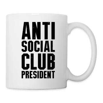 Anti social club president - Mug - white - Right