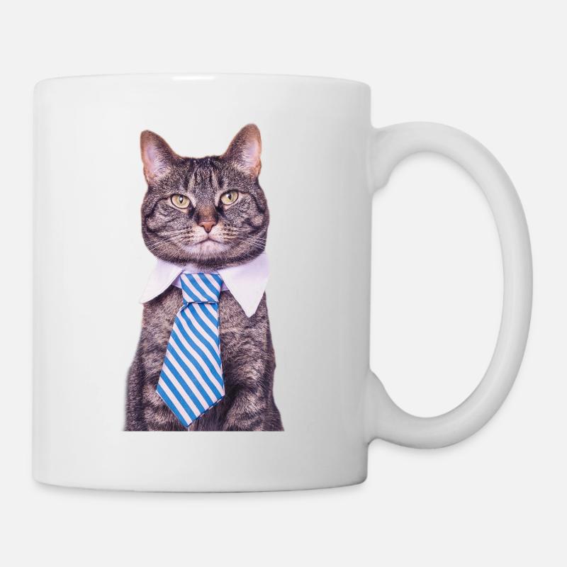 Büro Katze - Tasse - Weiß