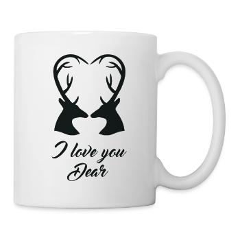 I love you Dear - Funny T-shirt idea for Couples - Mug - white - Right