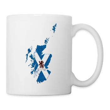 Scotland Map with Lion Rampant - Mug - white - Right