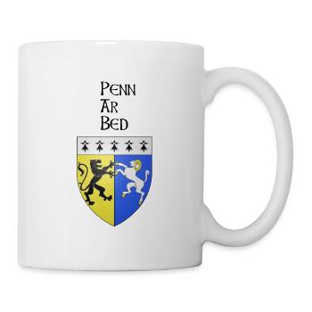 Wappen Penn Bett - Tasse - Weiß - Rechts