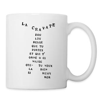 t-shirt cravate Apollinaire - Mug - white - Right
