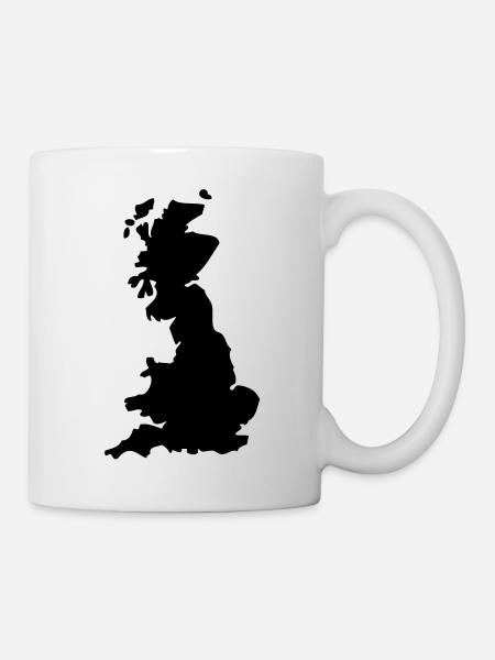 angleterre england carte pays1 - Mug blanc - blanc