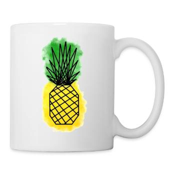 Geometric Pineapple - Mug blanc - blanc - Droite