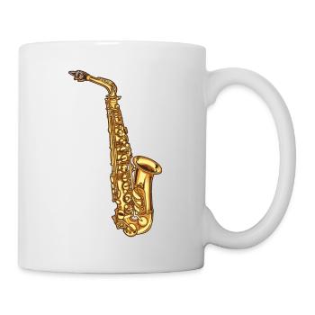 Saxophone saxophone - Mug - white - Right