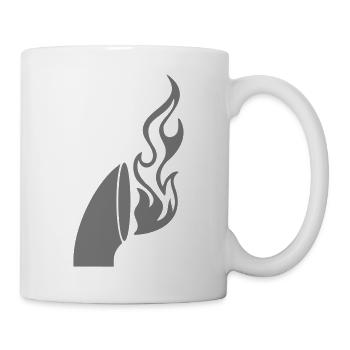 Pipe Flame small Fire Diesel Flamme - Tasse - Weiß - Rechts