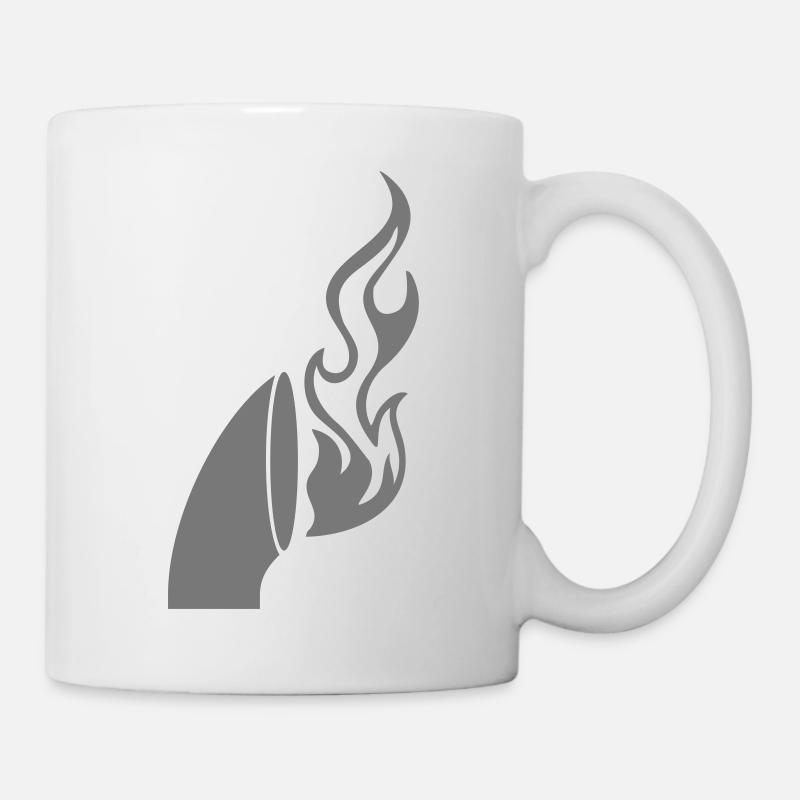 Pipe Flame small Fire Diesel Flamme - Tasse - Weiß