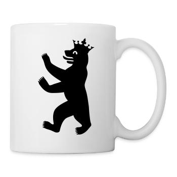 Berliner Bär mit Krone - Tasse - Weiß - Rechts