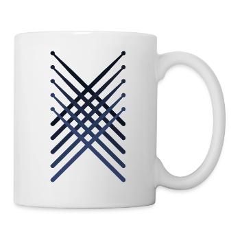 Drum Sticks Silhouette - Tasse - Weiß - Rechts