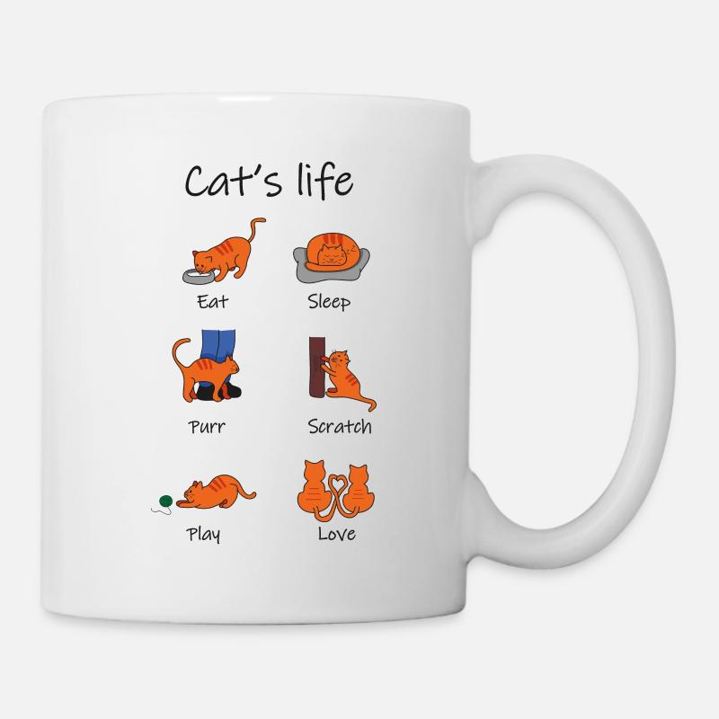 la vie de chat1 - Mug blanc - blanc