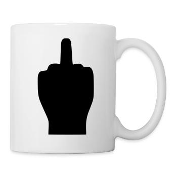 Doigt d'honneur - Mug blanc - blanc - Droite
