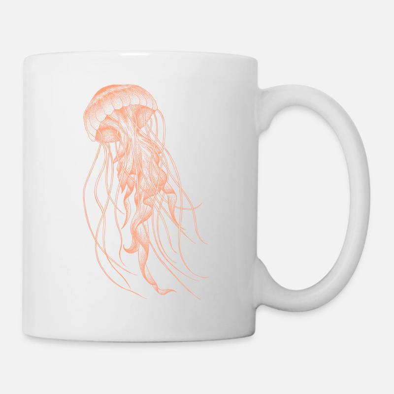Quallen Design - Tasse - Weiß