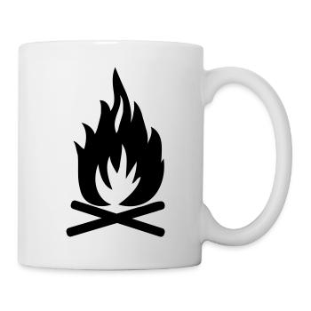 Feu de camp - Mug blanc - blanc - Droite