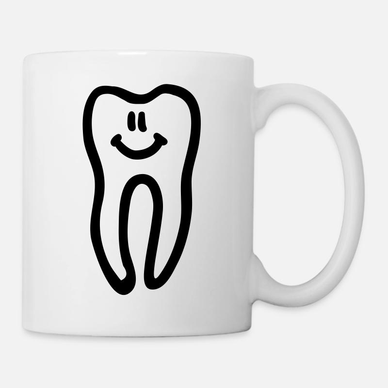 zahn_smiley__f1 - Tasse - Weiß