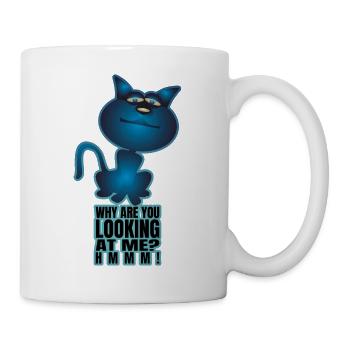 Why are you Looking at me? Hmmm! - Mug - white - Right