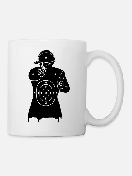 street-art Ziel der Polizei - Tasse - Weiß