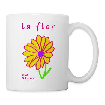 Die Blume auf Spanisch - Tasse - Weiß - Rechts