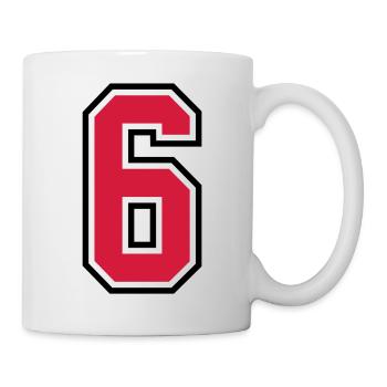 sports jersey number 6 six - Mug - white - Right