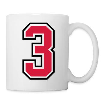 sports jersey number 3 three - Mug - white - Right