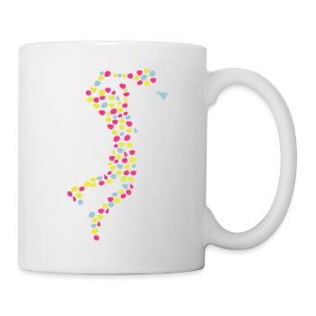 player player badminton shuttlecock Dots - Mug - white - Right