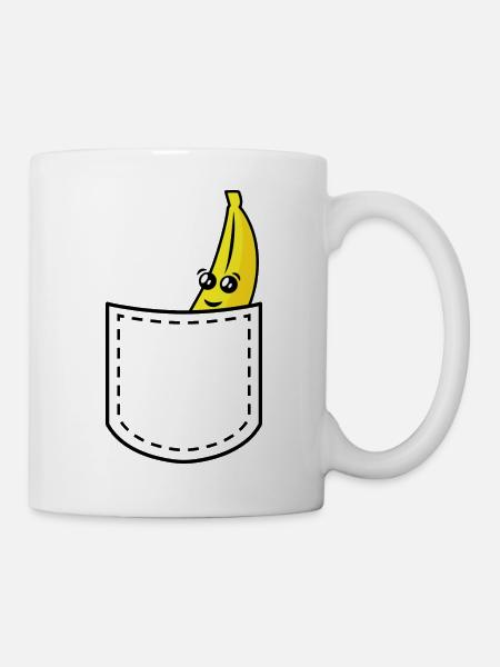 banane dans une poche - Mug blanc - blanc