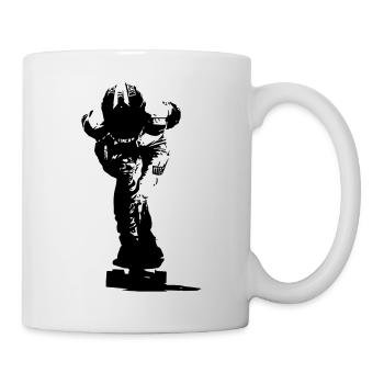 Descente Longboarder en action - Mug blanc - blanc - Droite
